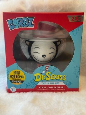 Dorbz Dr. Seuss Cat in the Hat Fuzzy Vinyl Hot Topic Collectible 285